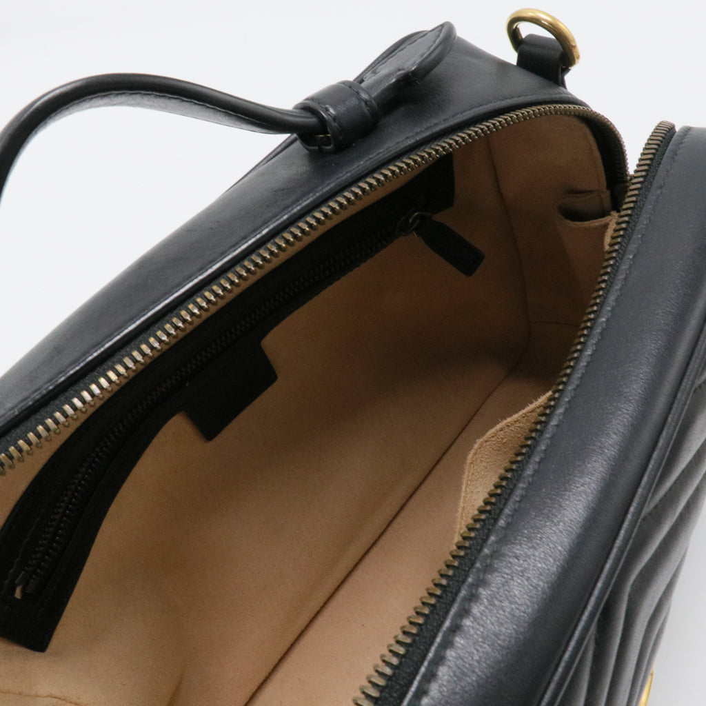 GG Marmont Zip Around Top Handle Camera Bag Small