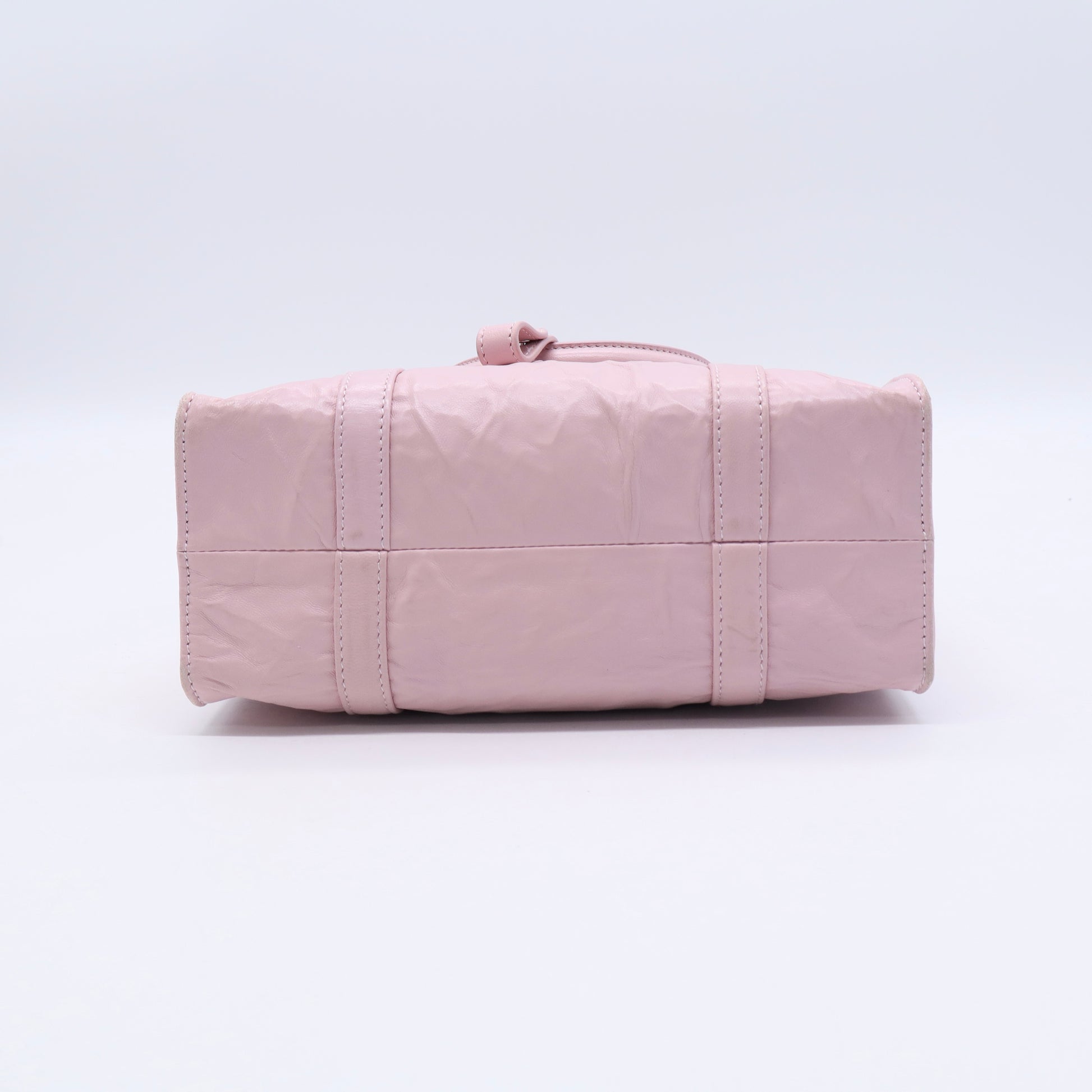 Leather Tote Bag In Pink Twins LDJ3270