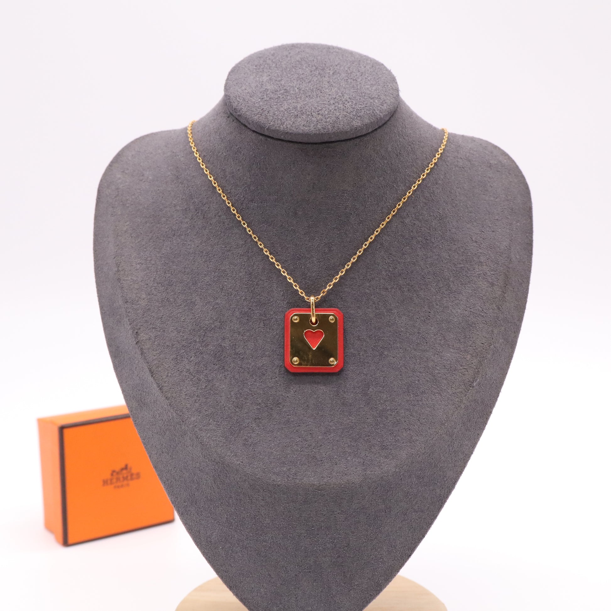 Hermès "As de Coeur" (Ace of Hearts) Pendant Necklace W22259