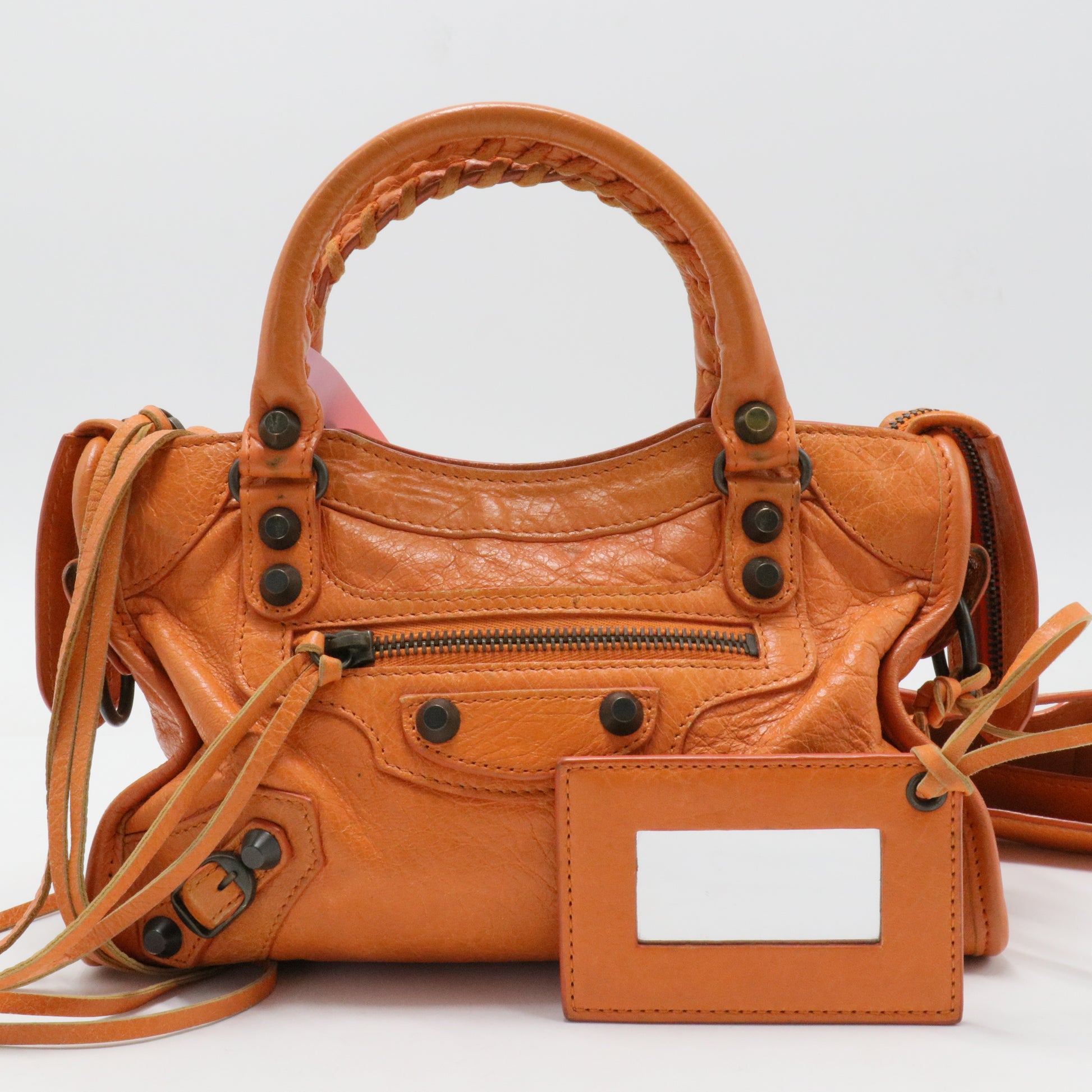 Sunset Top Handle Shoulder Bag Leather twins