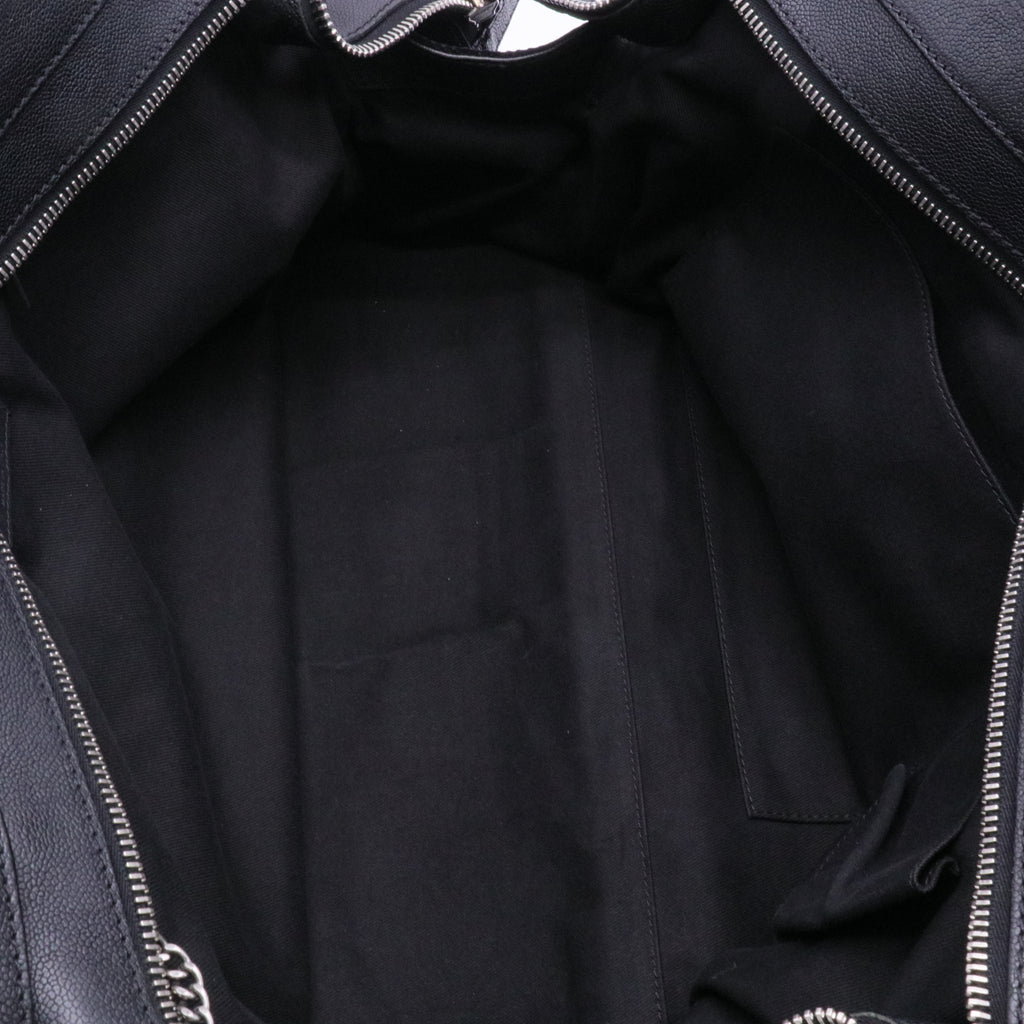 Black Sports Line Nylon Duffle Bag
