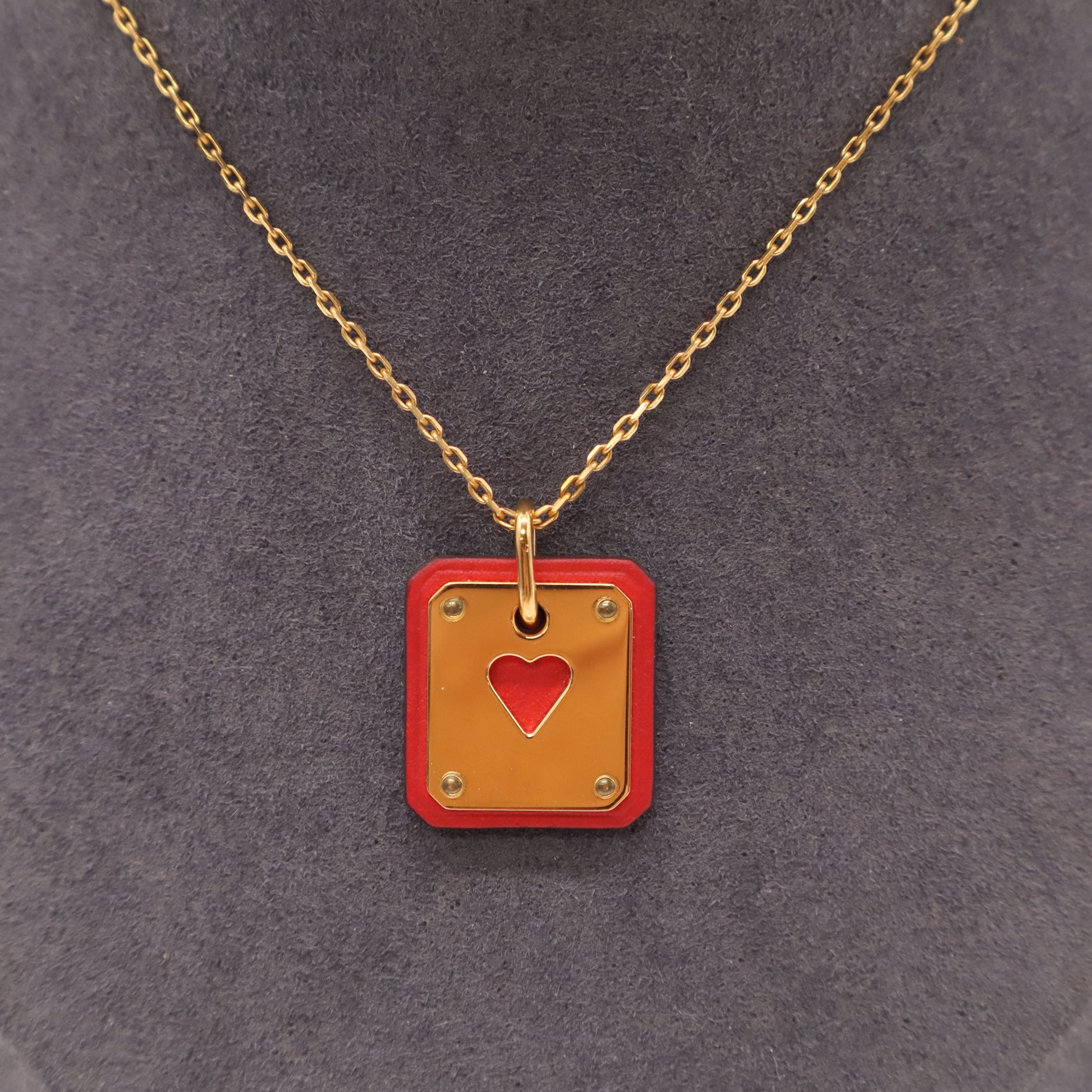 Hermès "As de Coeur" (Ace of Hearts) Pendant Necklace W22259