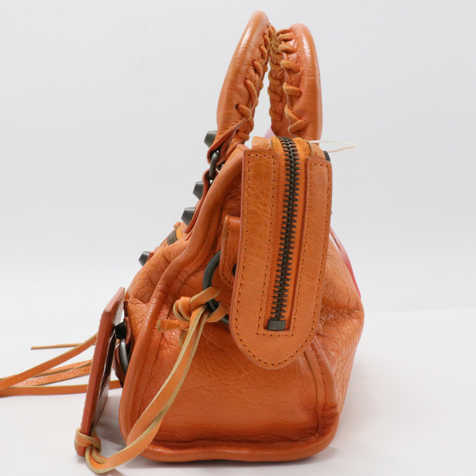 Sunset Top Handle Shoulder Bag Leather twins