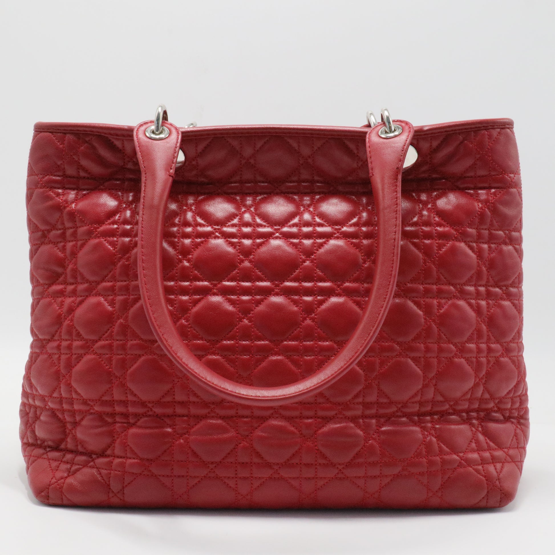 Lady Dior Soft Large Cannage Tote Red