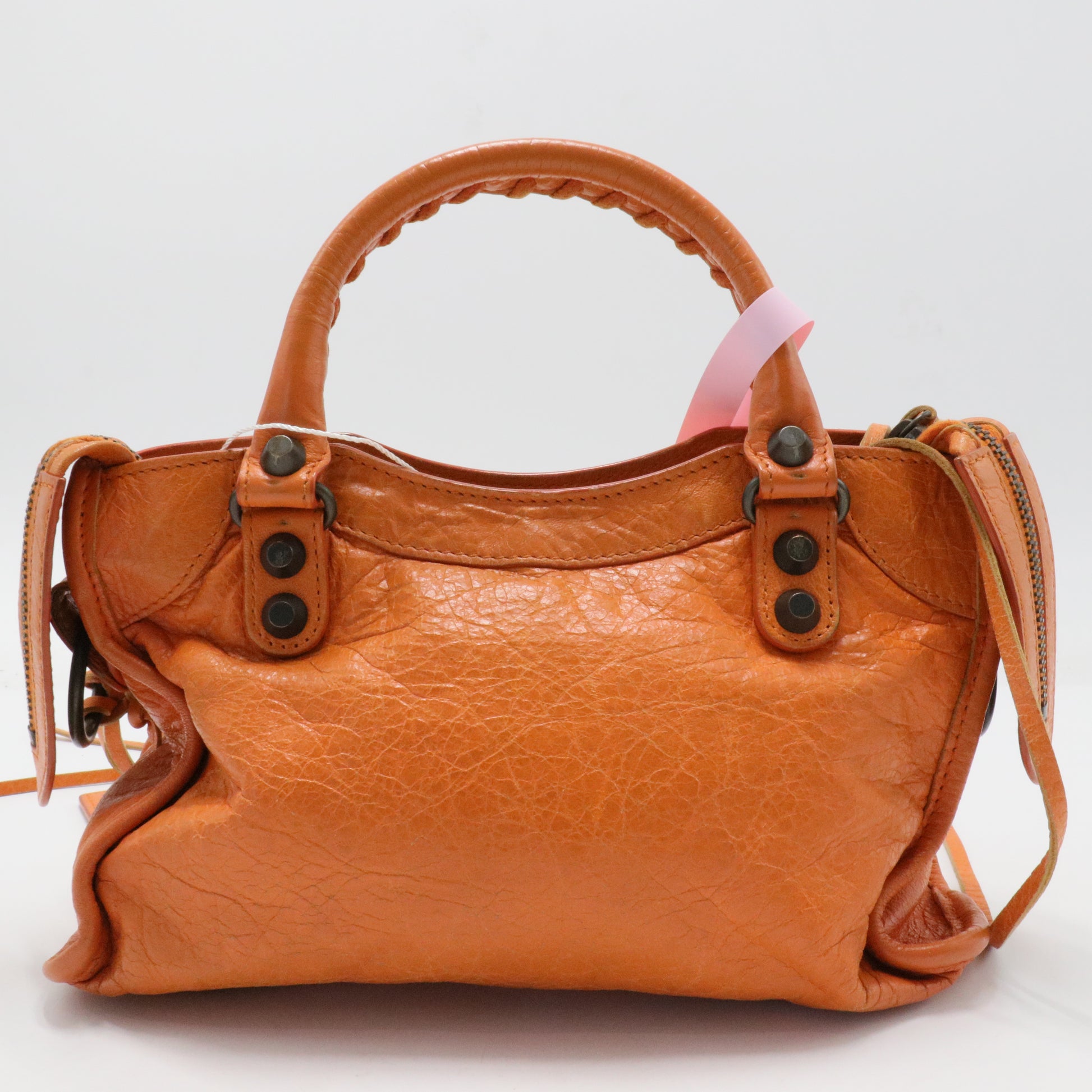 Sunset Top Handle Shoulder Bag Leather twins