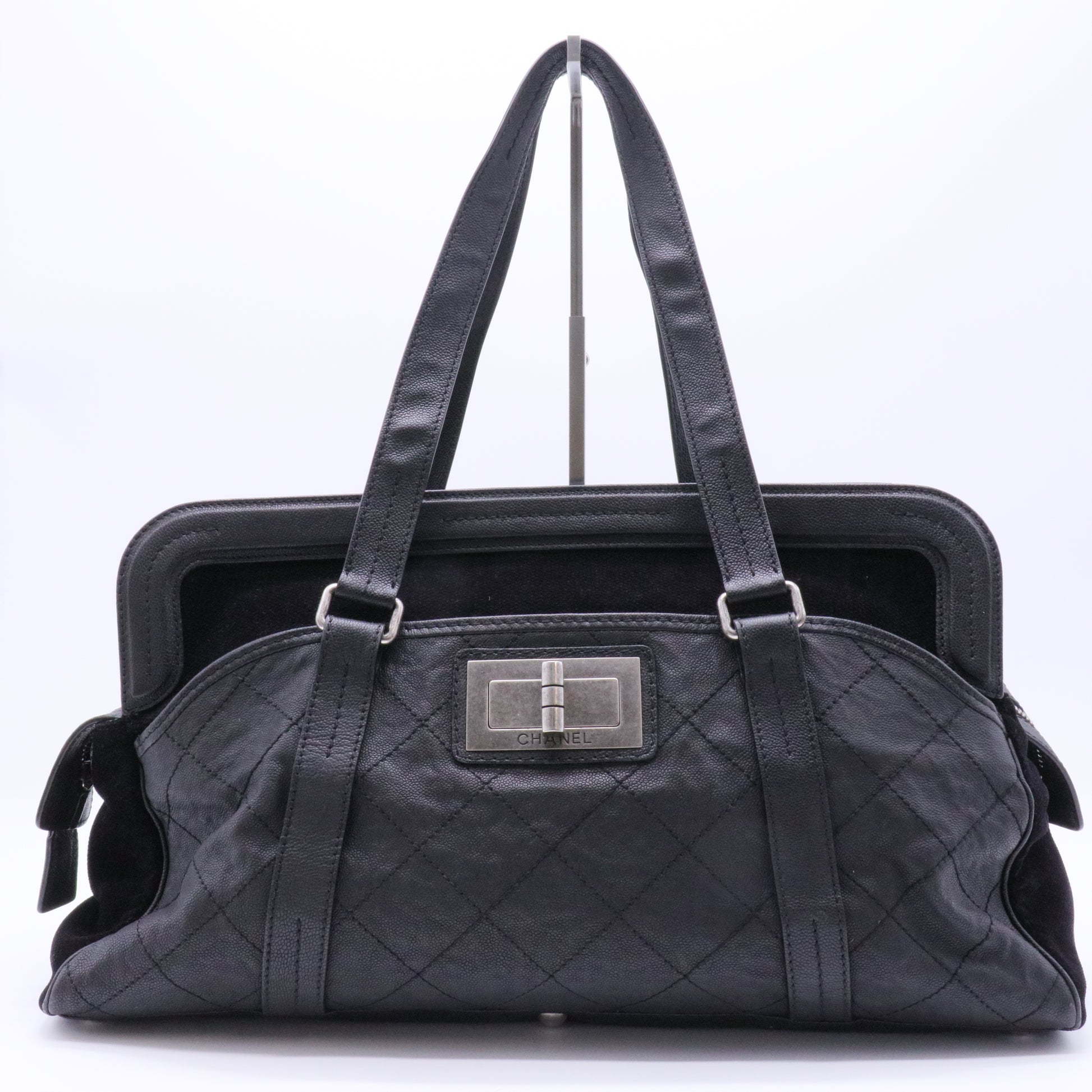 Black Sports Line Nylon Duffle Bag