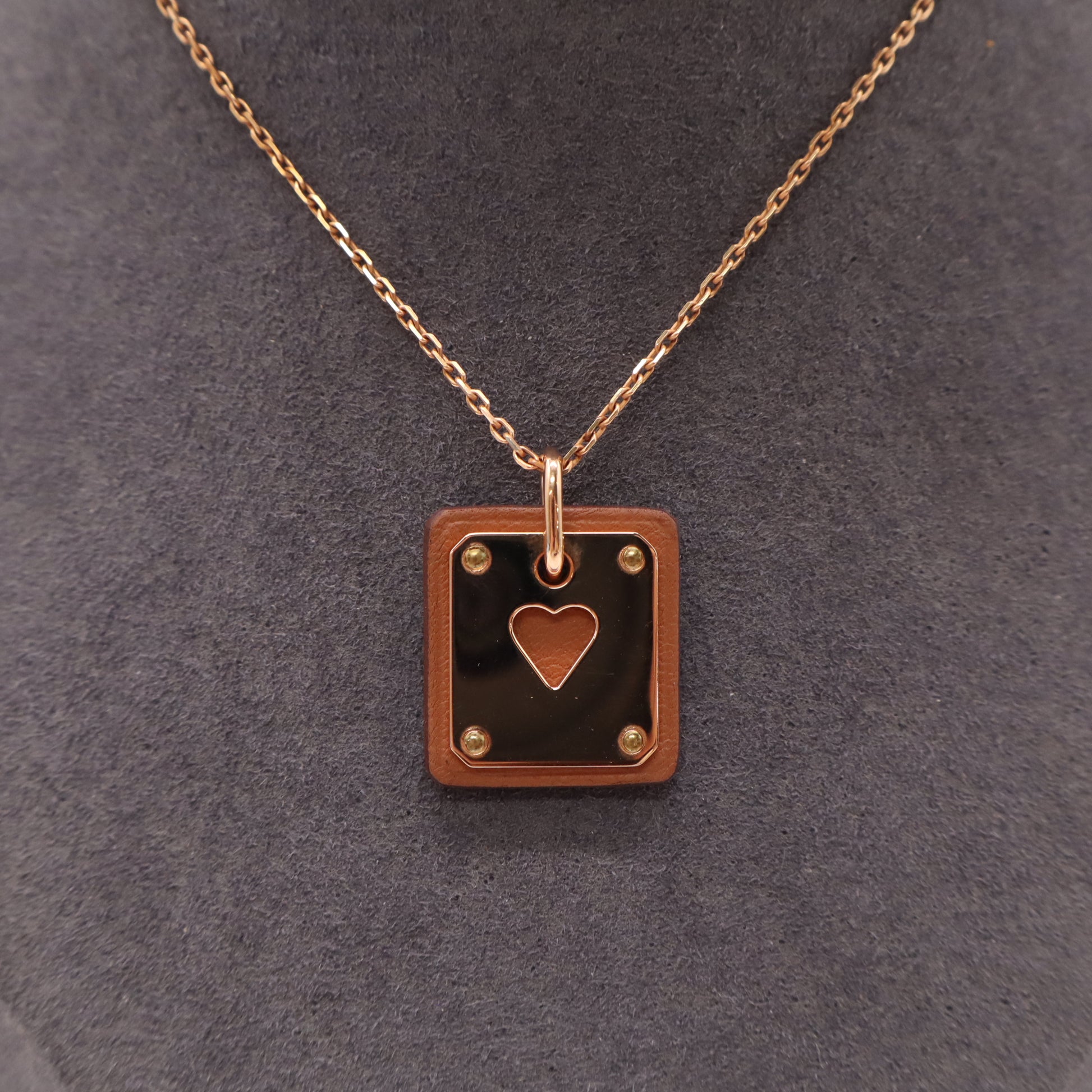 Hermès "As de Coeur" Pendant Necklace W22258