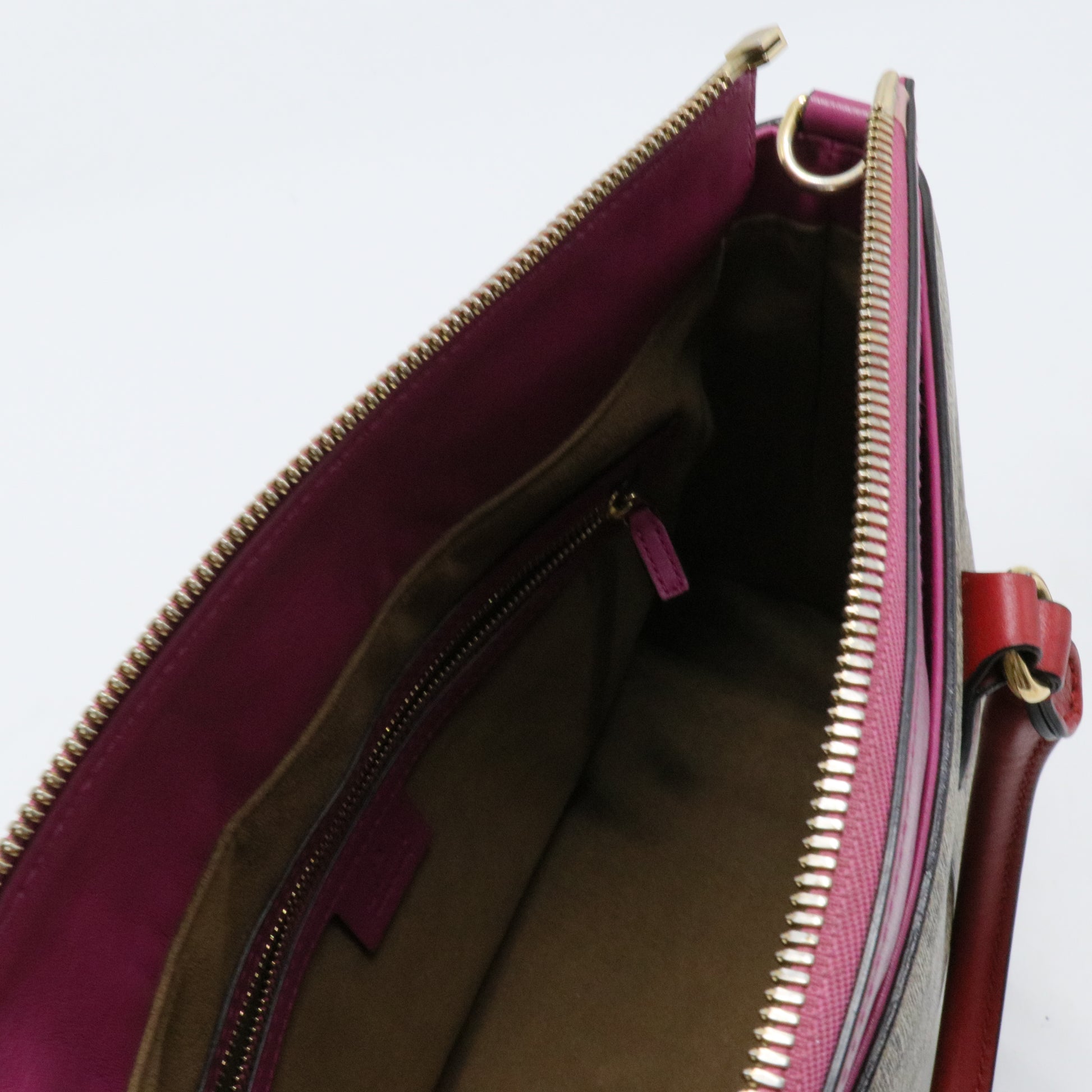 Gucci Beige Pink Leather and PVC Tote and Shoulder Bag