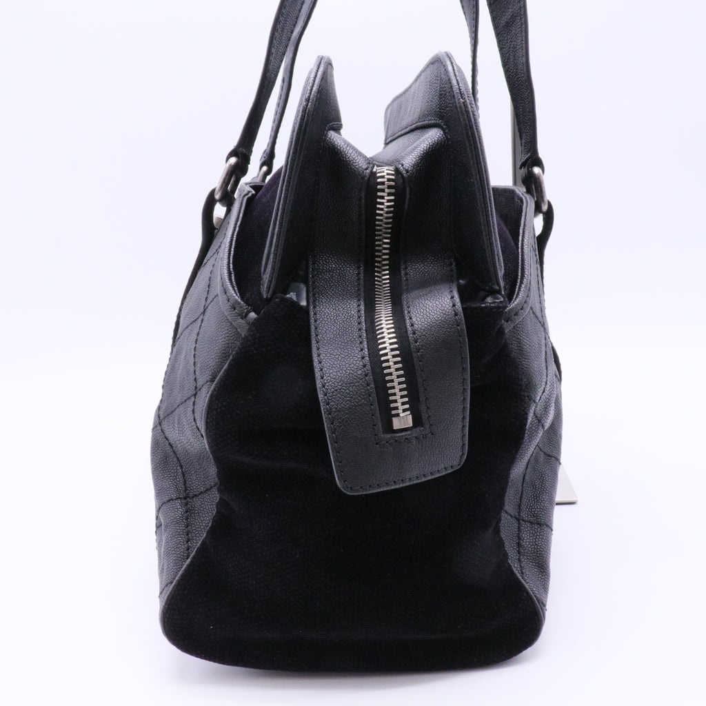 Black Sports Line Nylon Duffle Bag