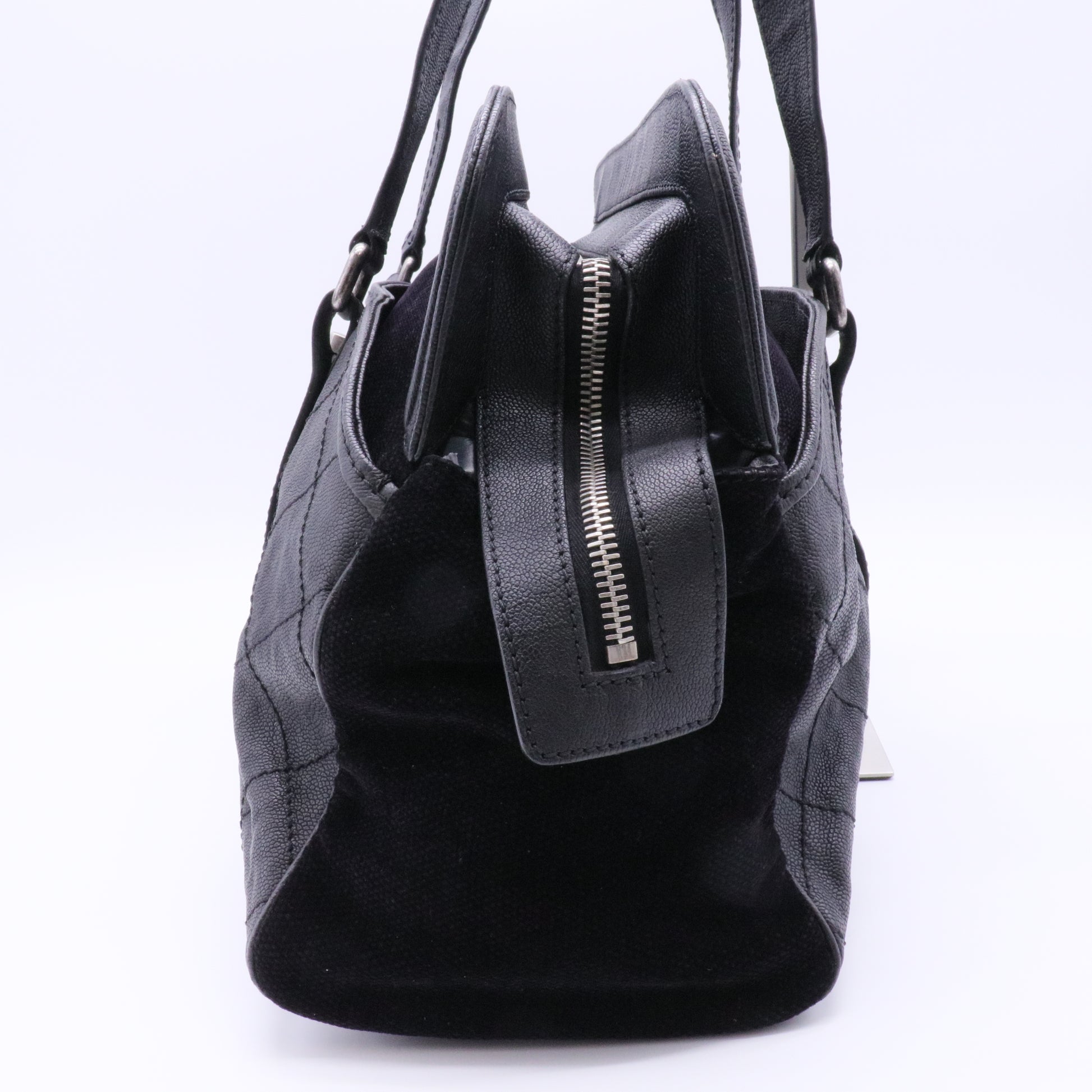 Black Sports Line Nylon Duffle Bag