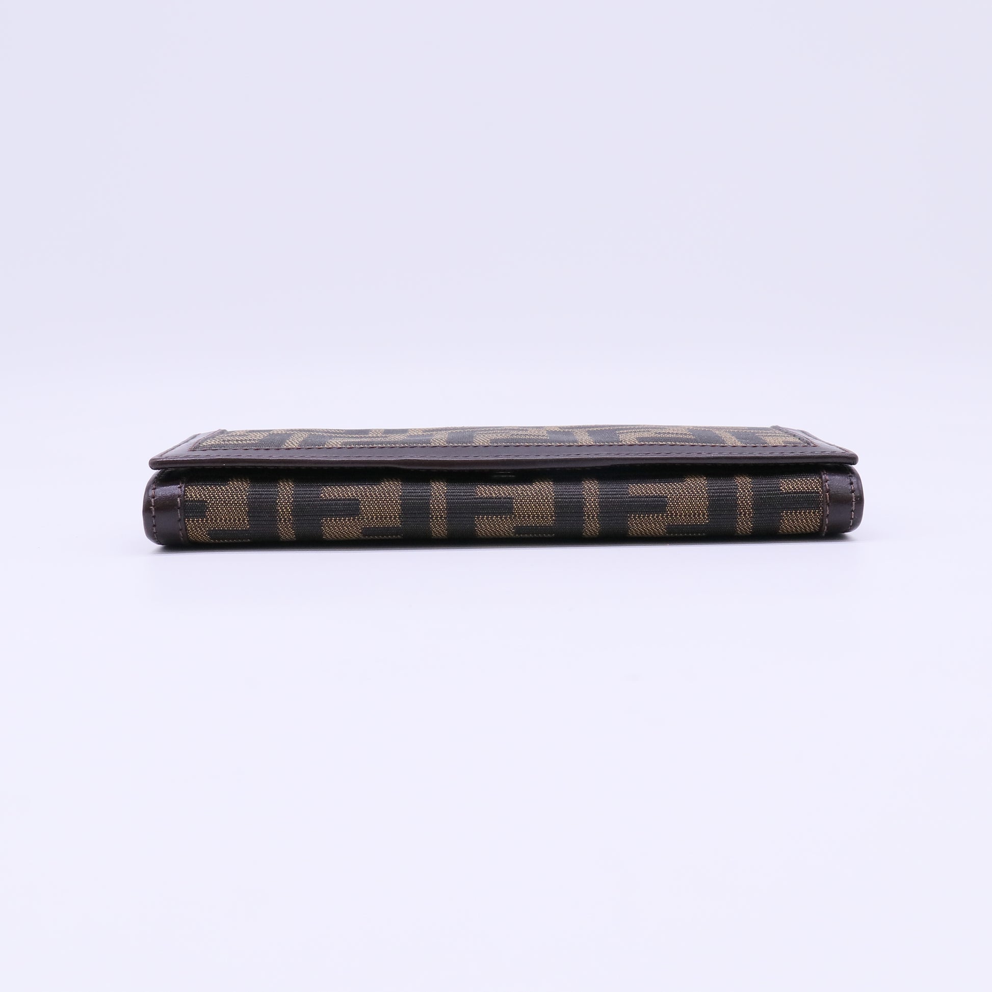 Fendi Zucca Canvas Continental Flap Wallet W22206