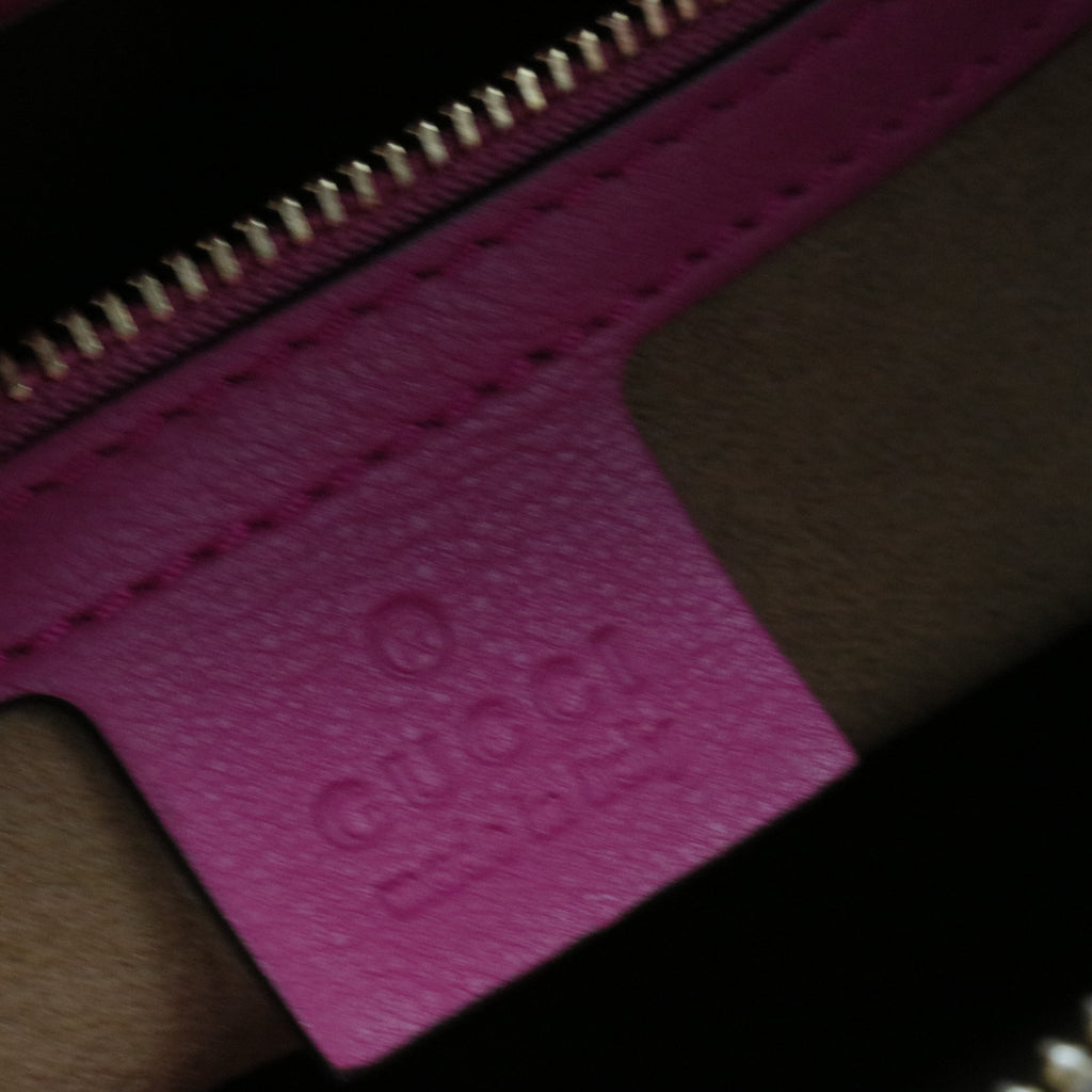 Gucci Beige Pink Leather and PVC Tote and Shoulder Bag