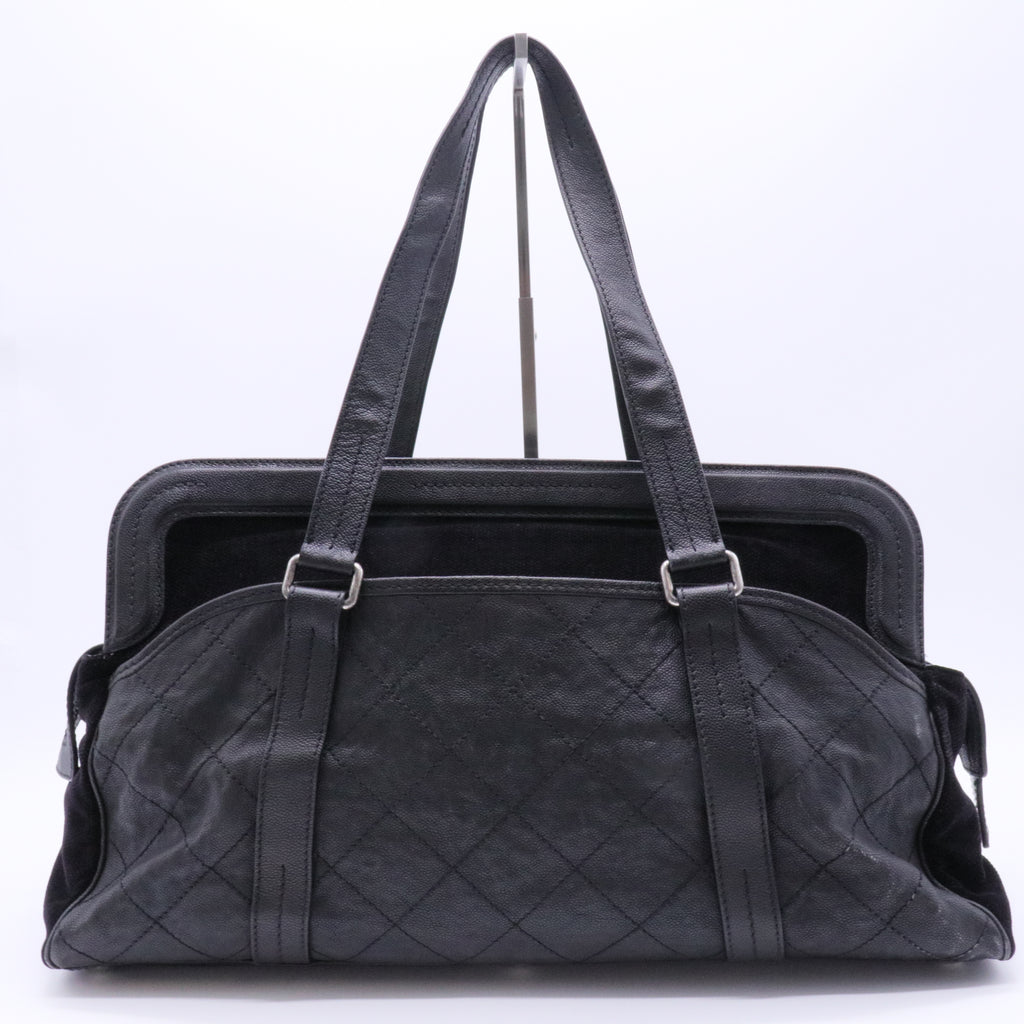 Black Sports Line Nylon Duffle Bag