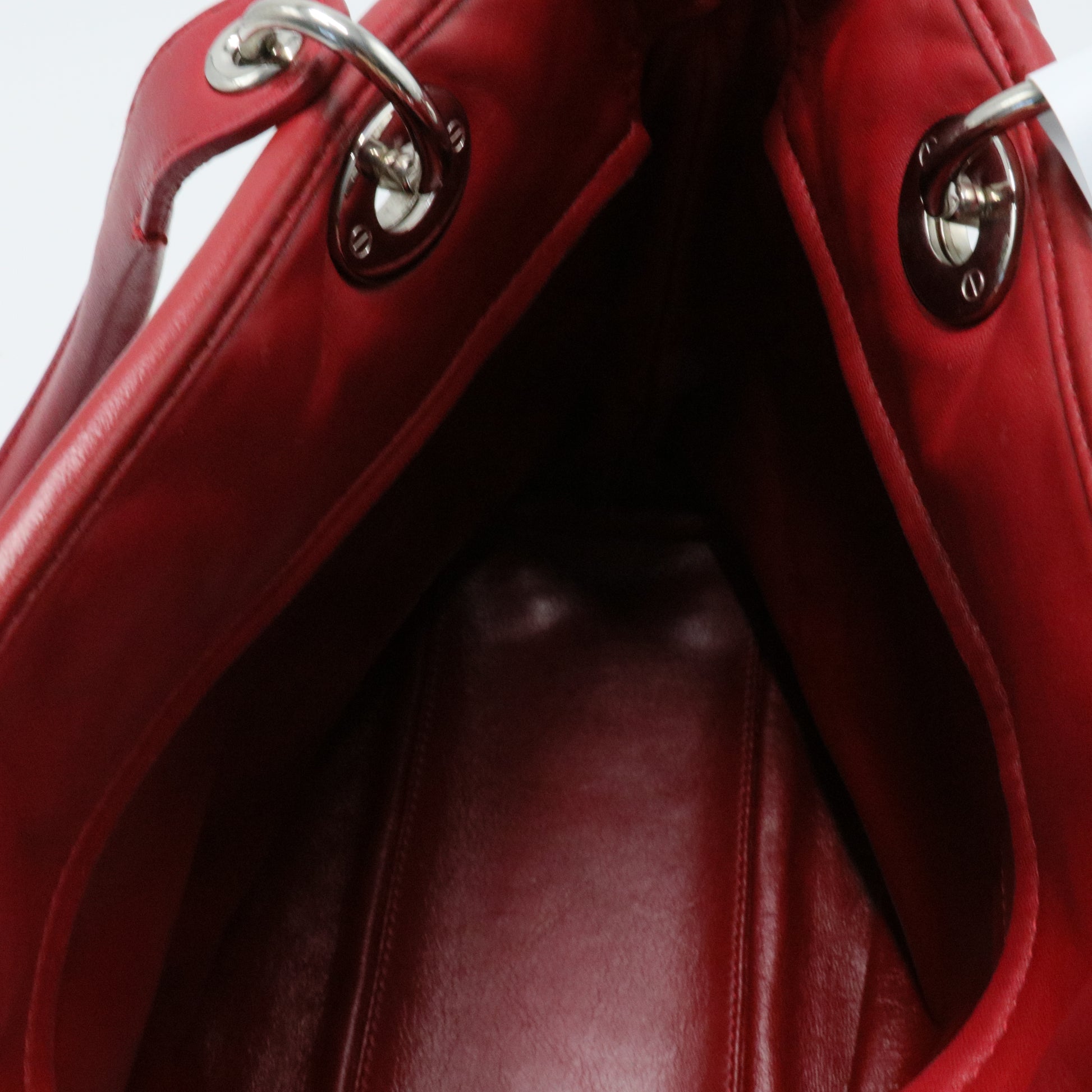 Lady Dior Soft Large Cannage Tote Red