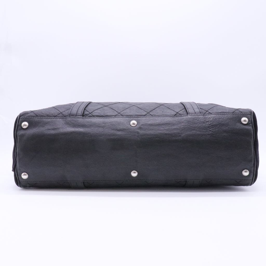 Black Sports Line Nylon Duffle Bag