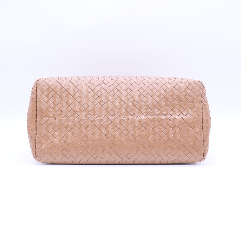 Bottega Veneta Beige Intrecciato Woven Nappa Leather Roma Tote Bag Twins LDJ3788