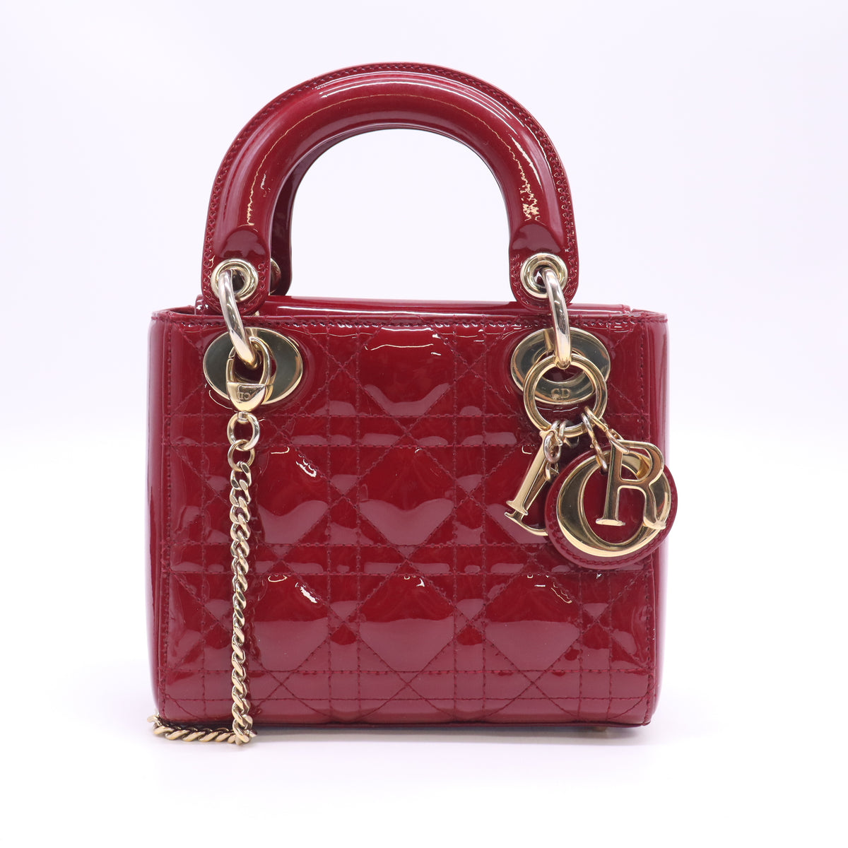 Patent Leather Mini Patent Cannage Lady Dior B24423