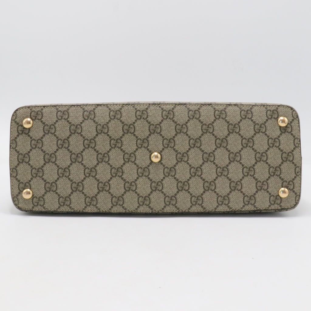 Gucci Beige Pink Leather and PVC Tote and Shoulder Bag