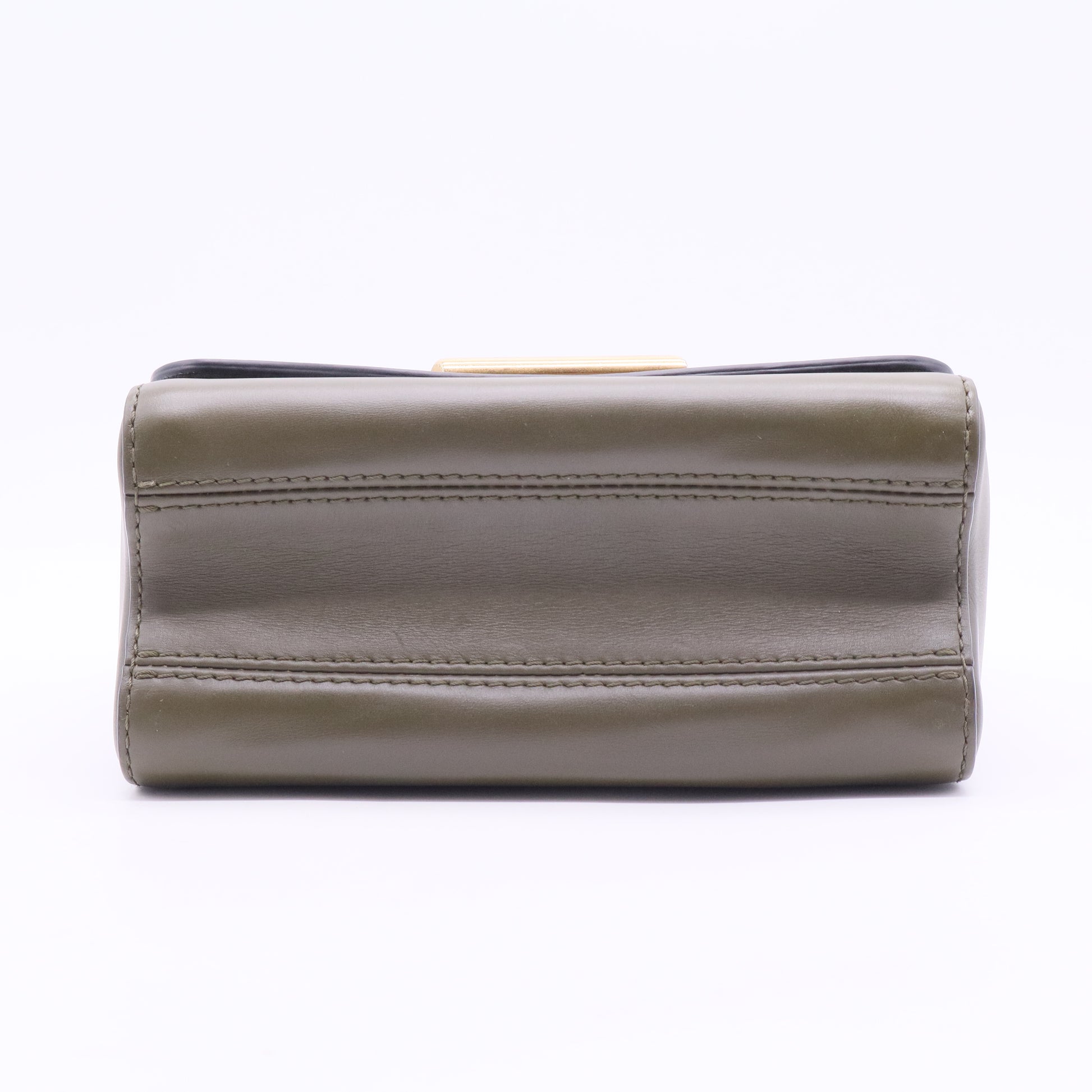 Twist Pm Olive Green Leather Shoulder Bag