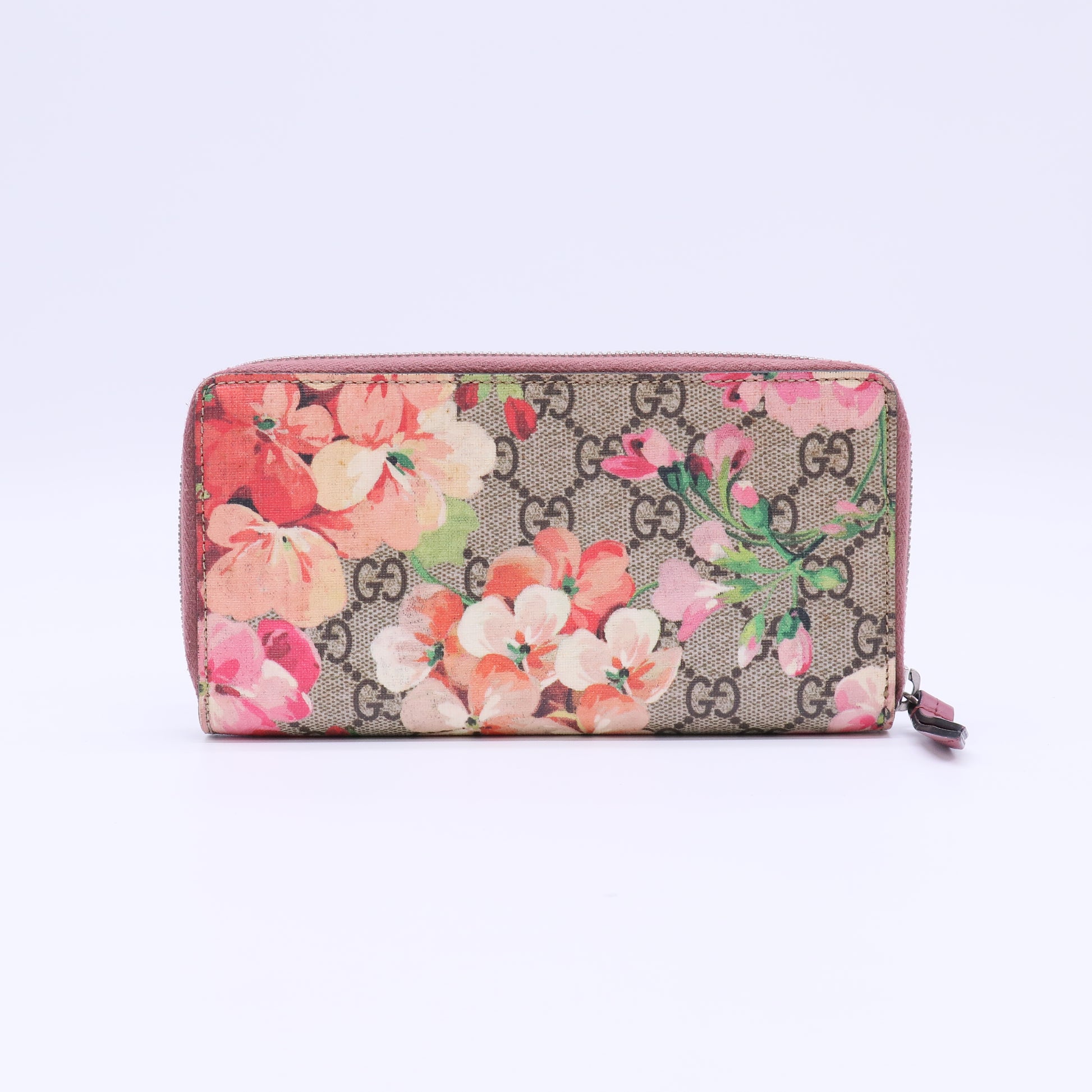 Gucci GG Blooms Supreme Zip Around Wallet W22210