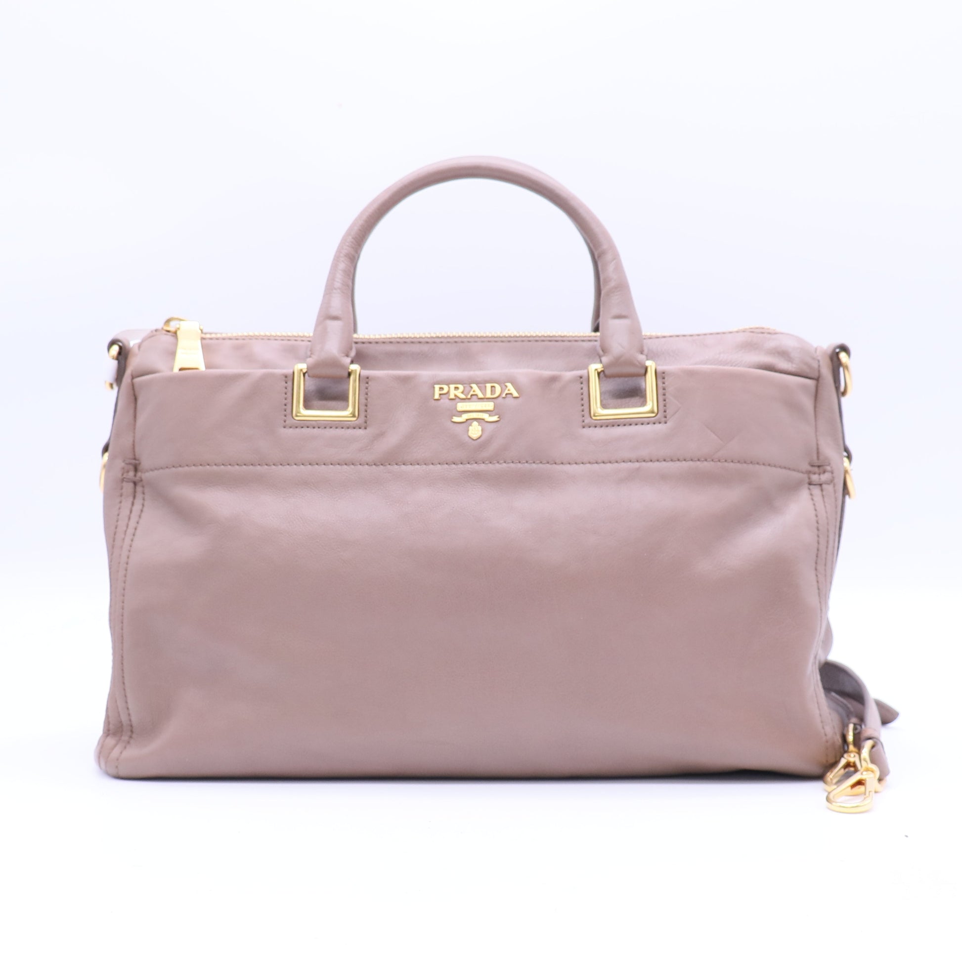 Side Pocket Convertible Tote Vitello Daino B21255