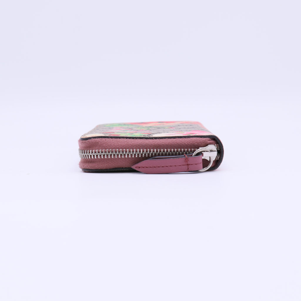 Gucci GG Blooms Supreme Zip Around Wallet W22210