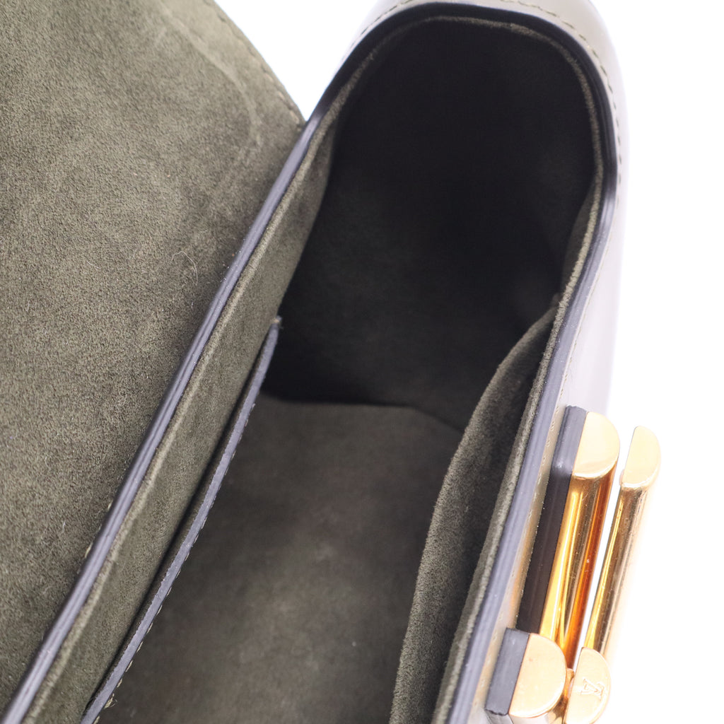 Twist Pm Olive Green Leather Shoulder Bag