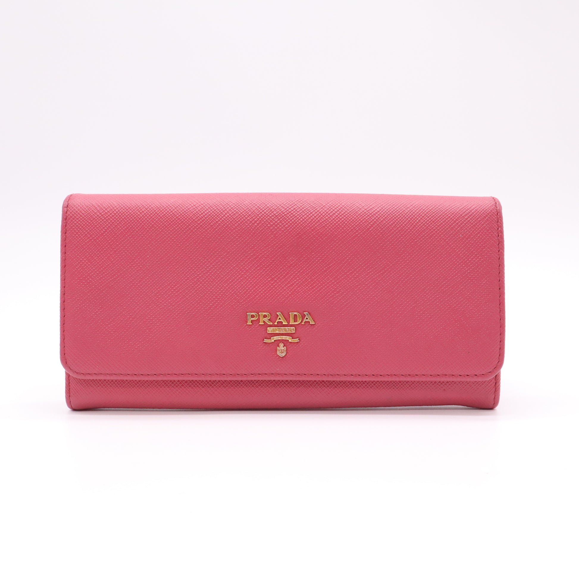 Prada Saffiano Metal Continental Flap Wallet W22202