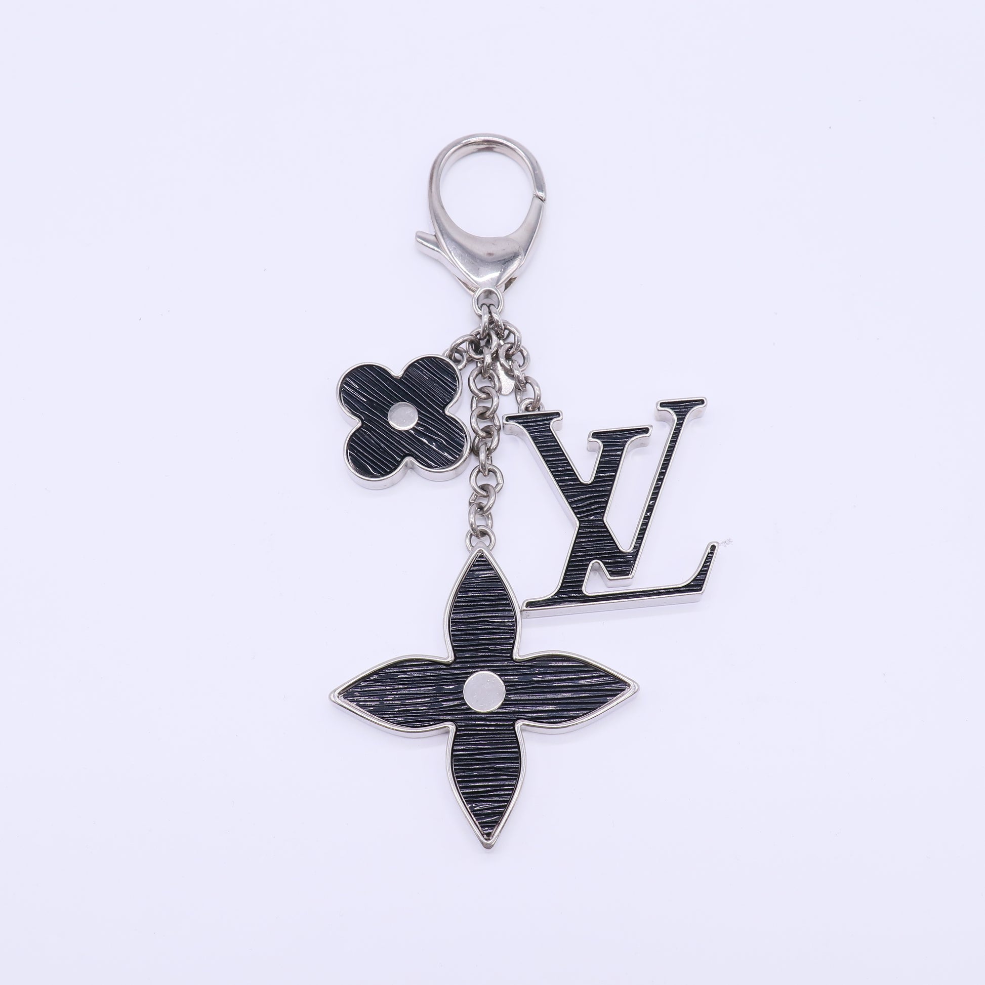 Louis Vuitton Black Fleur d'Epi Bag Charm W22221