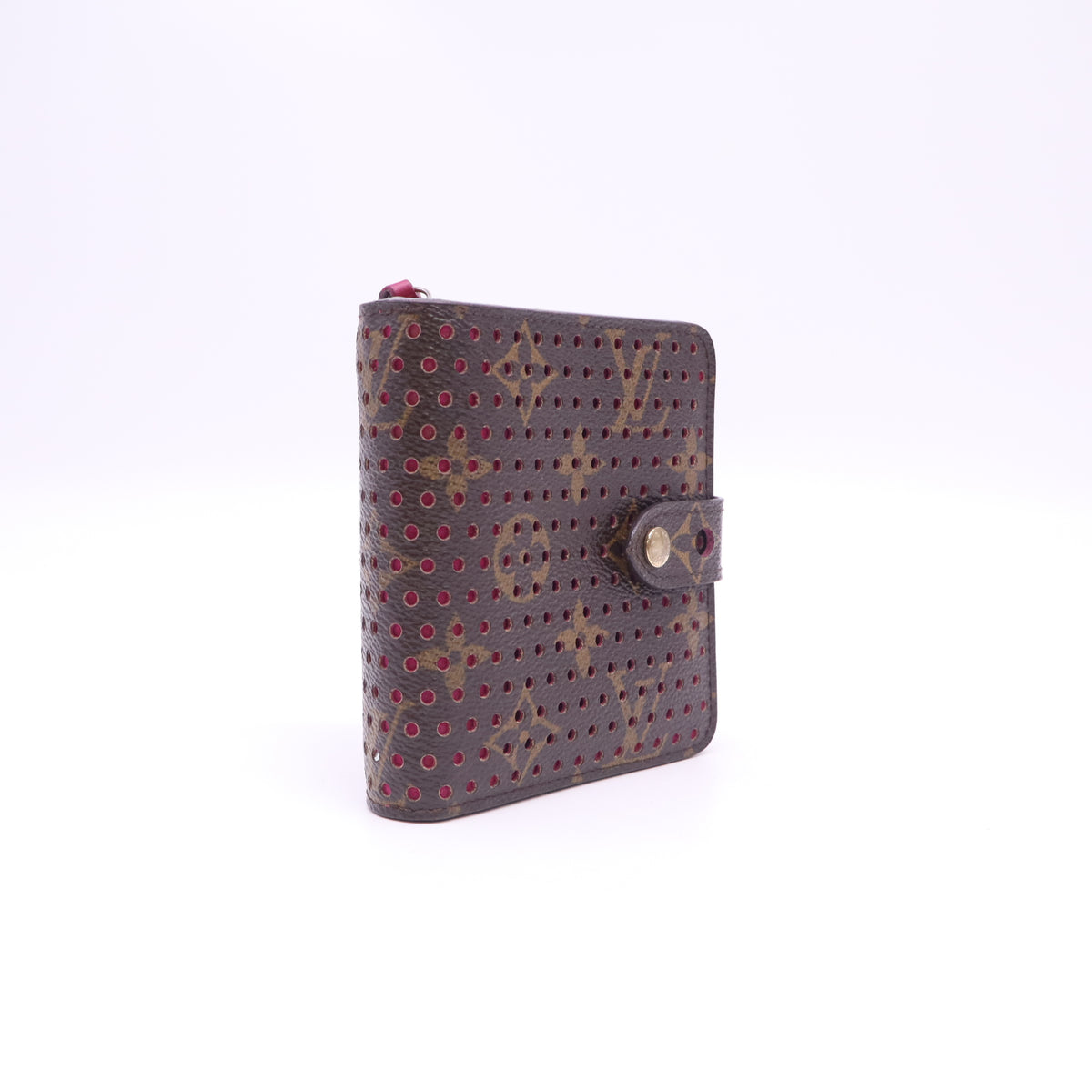 Monogram Perforated Compact Zipped Wallet Fuchsia W23260