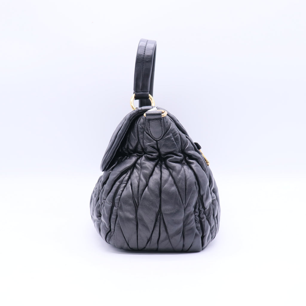 Miu Miu Matelasse Turn-Lock Tote B21087