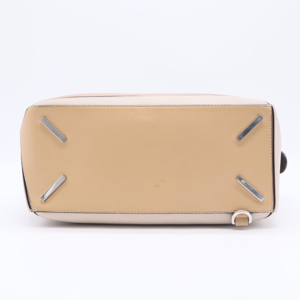 Color-block Leather Shoulder Bag In Brown twins