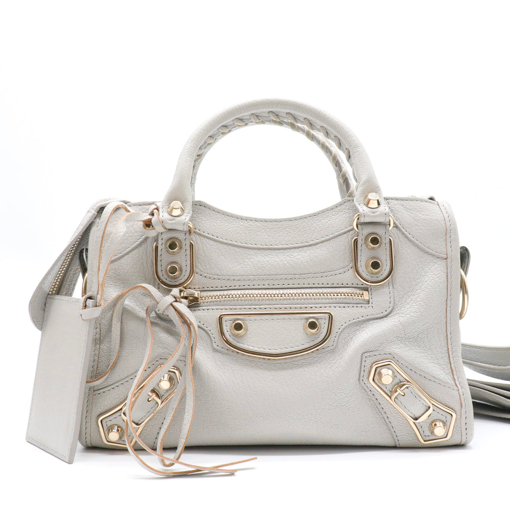 City Classic Metallic Edge Bag Leather Mini twins