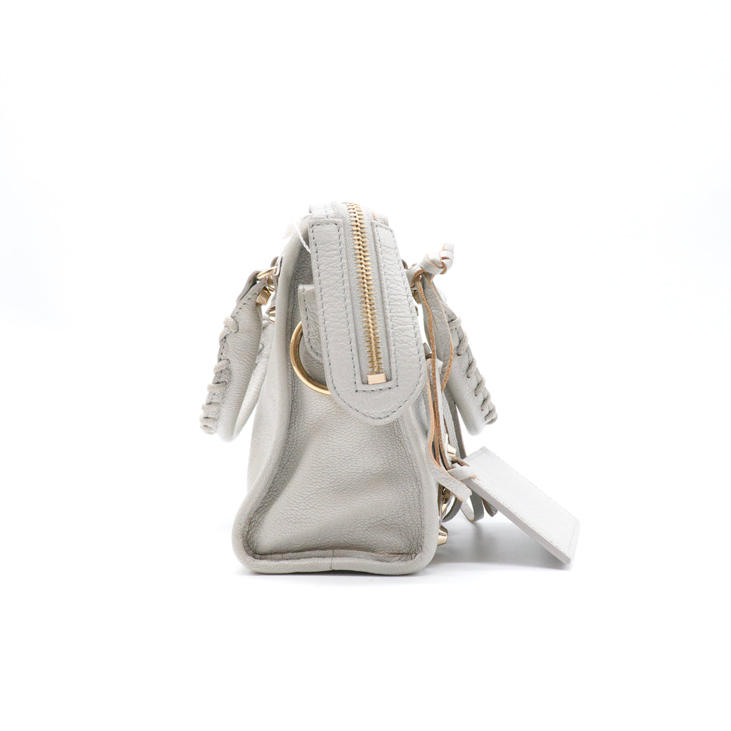 City Classic Metallic Edge Bag Leather Mini twins