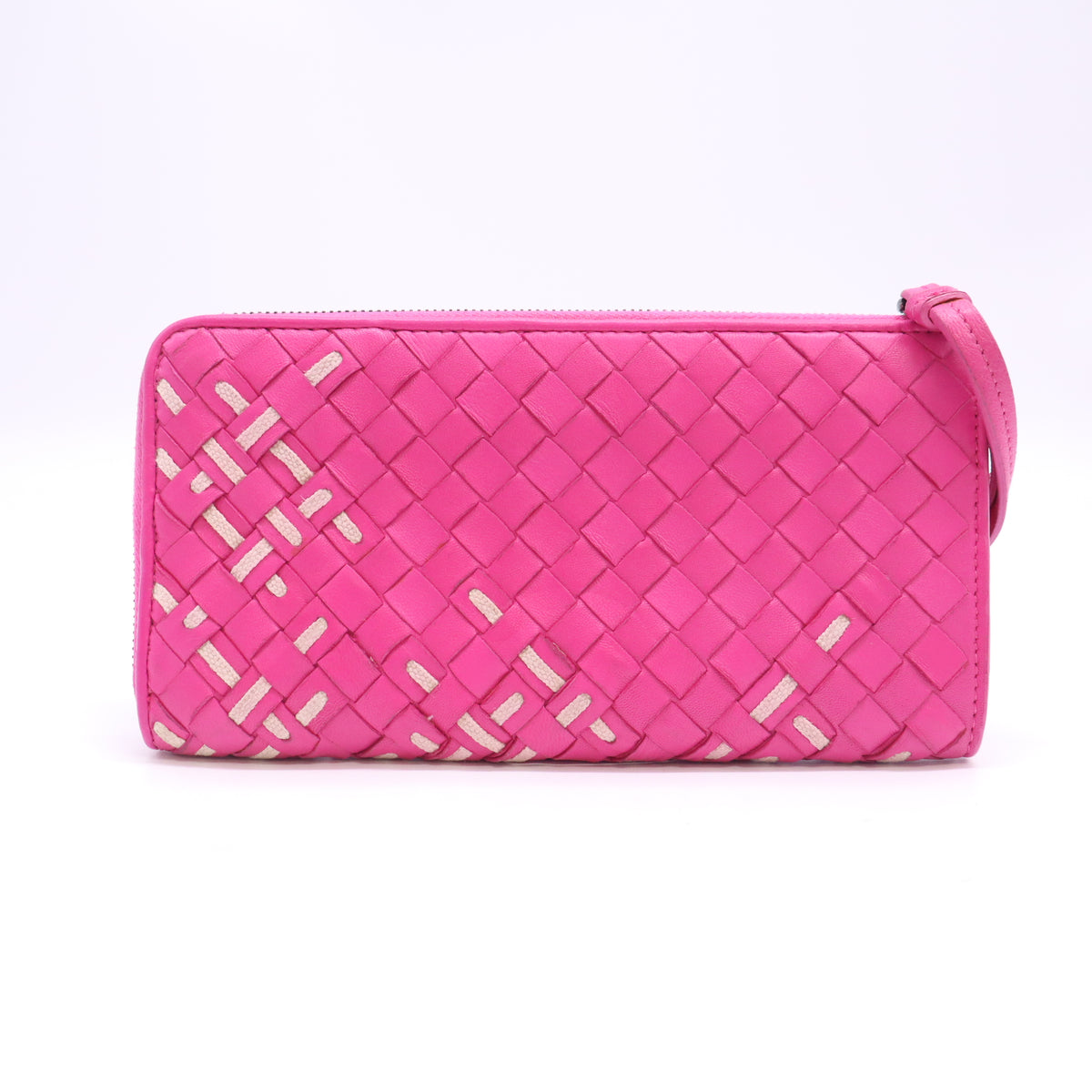 Long Wallet Intrecciato Leather Pink W23265