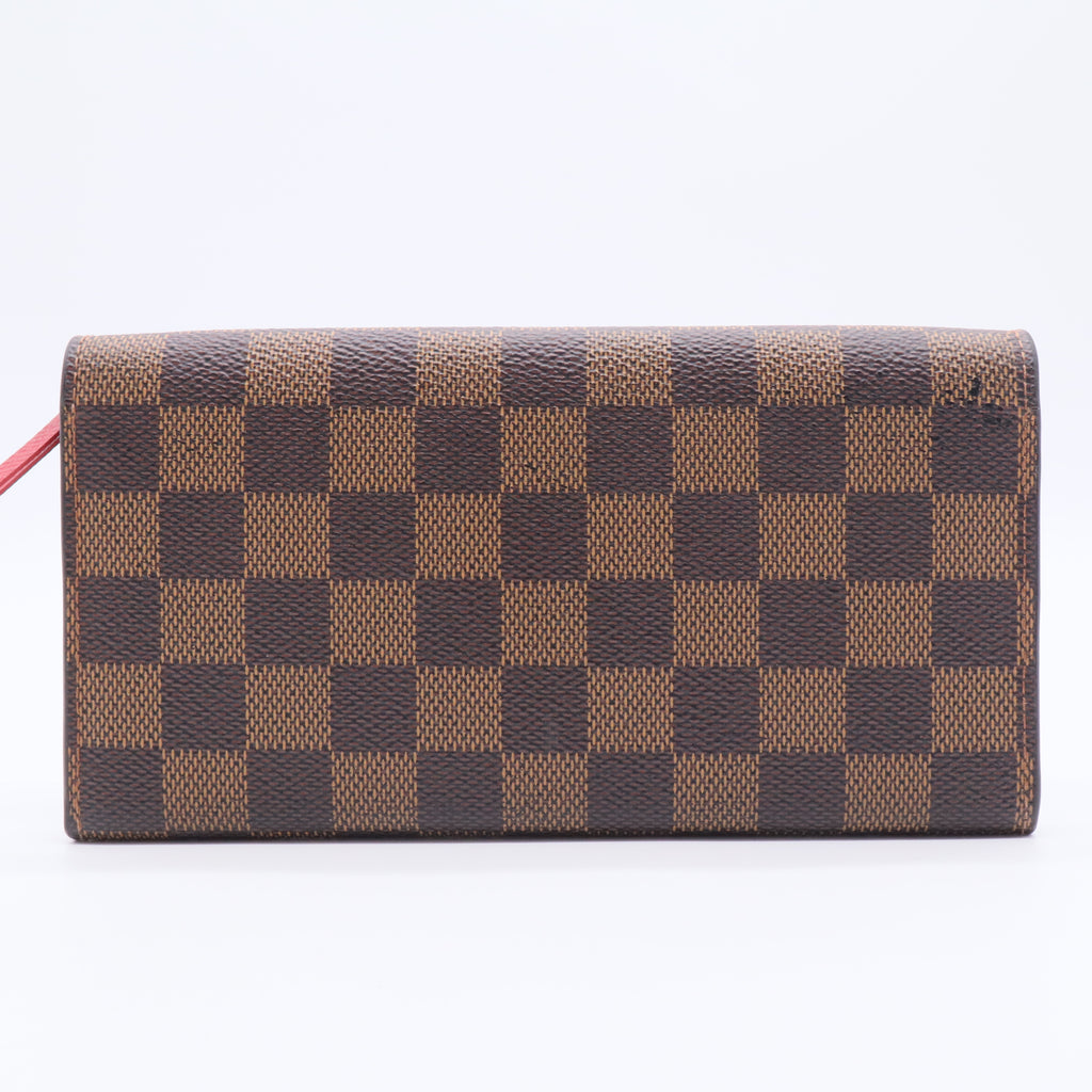 Damier Ebene Emilie Wallet Red