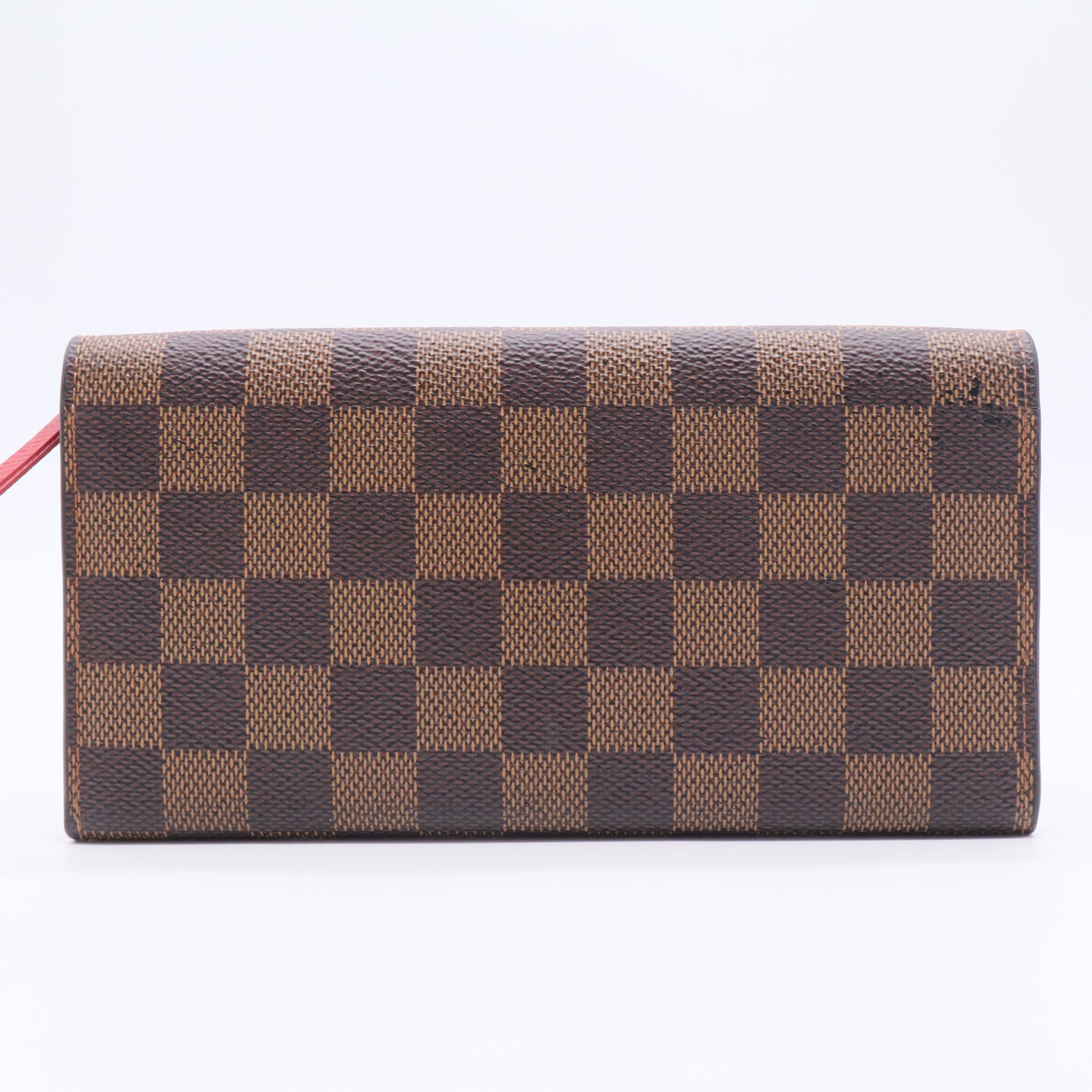 Damier Ebene Emilie Wallet Red