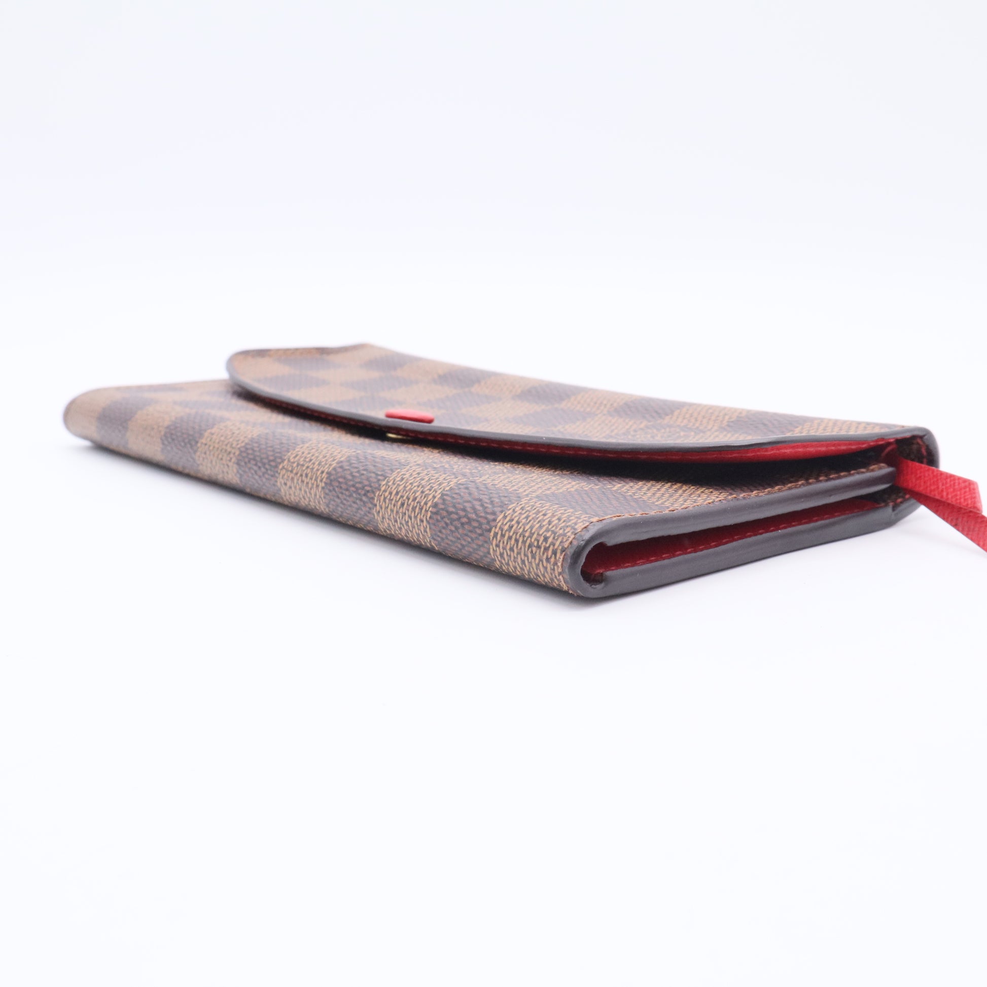 Damier Ebene Emilie Wallet Red