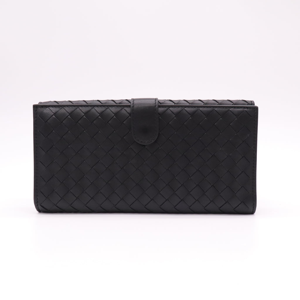Bottega Veneta Intrecciato Continental Flap Wallet W22265