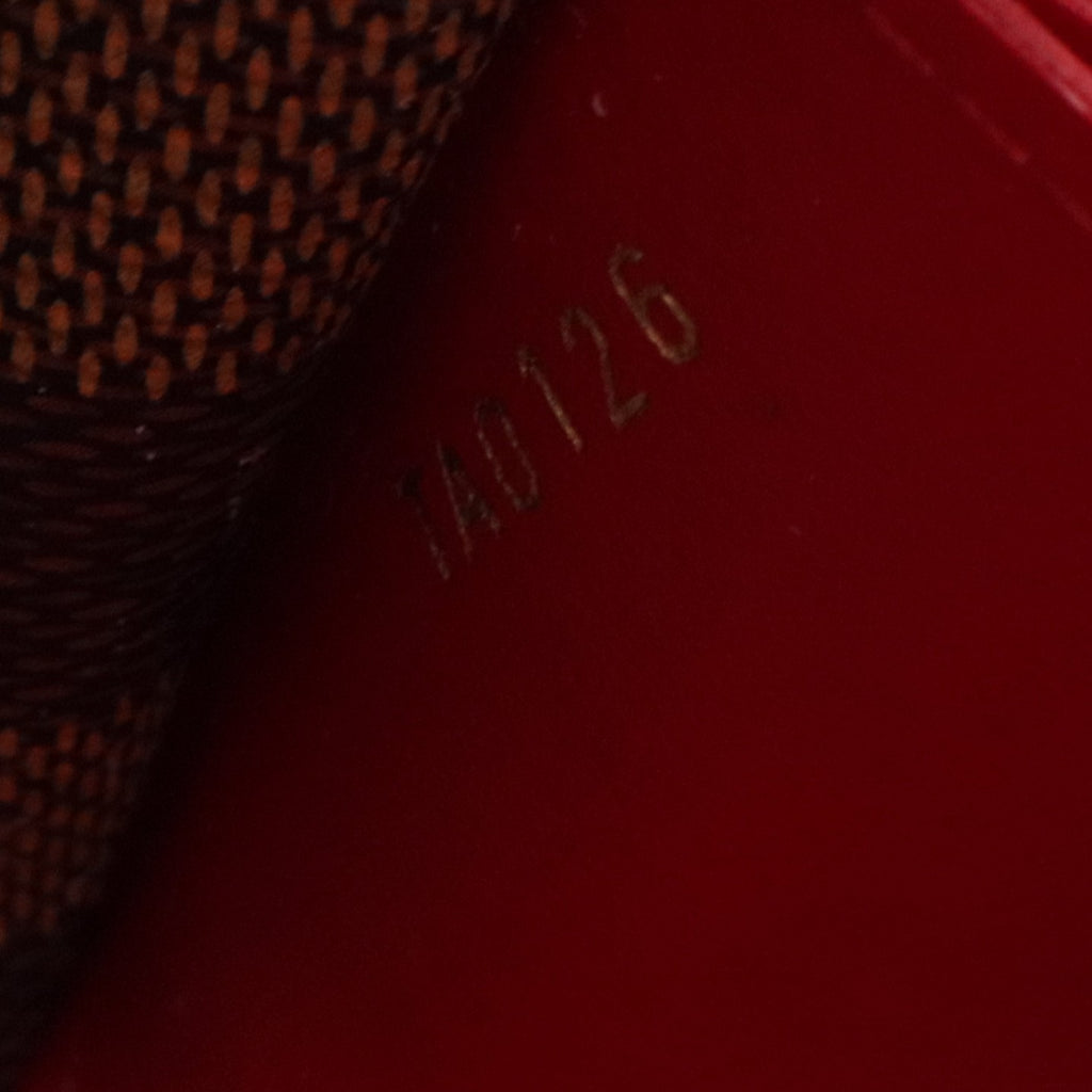 Damier Ebene Emilie Wallet Red