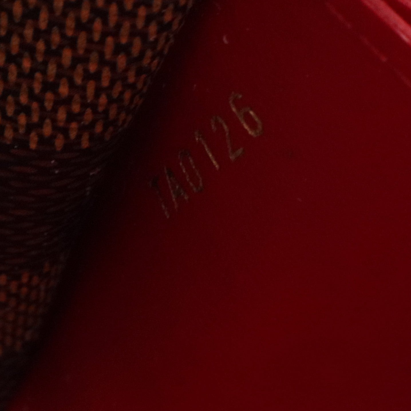 Damier Ebene Emilie Wallet Red