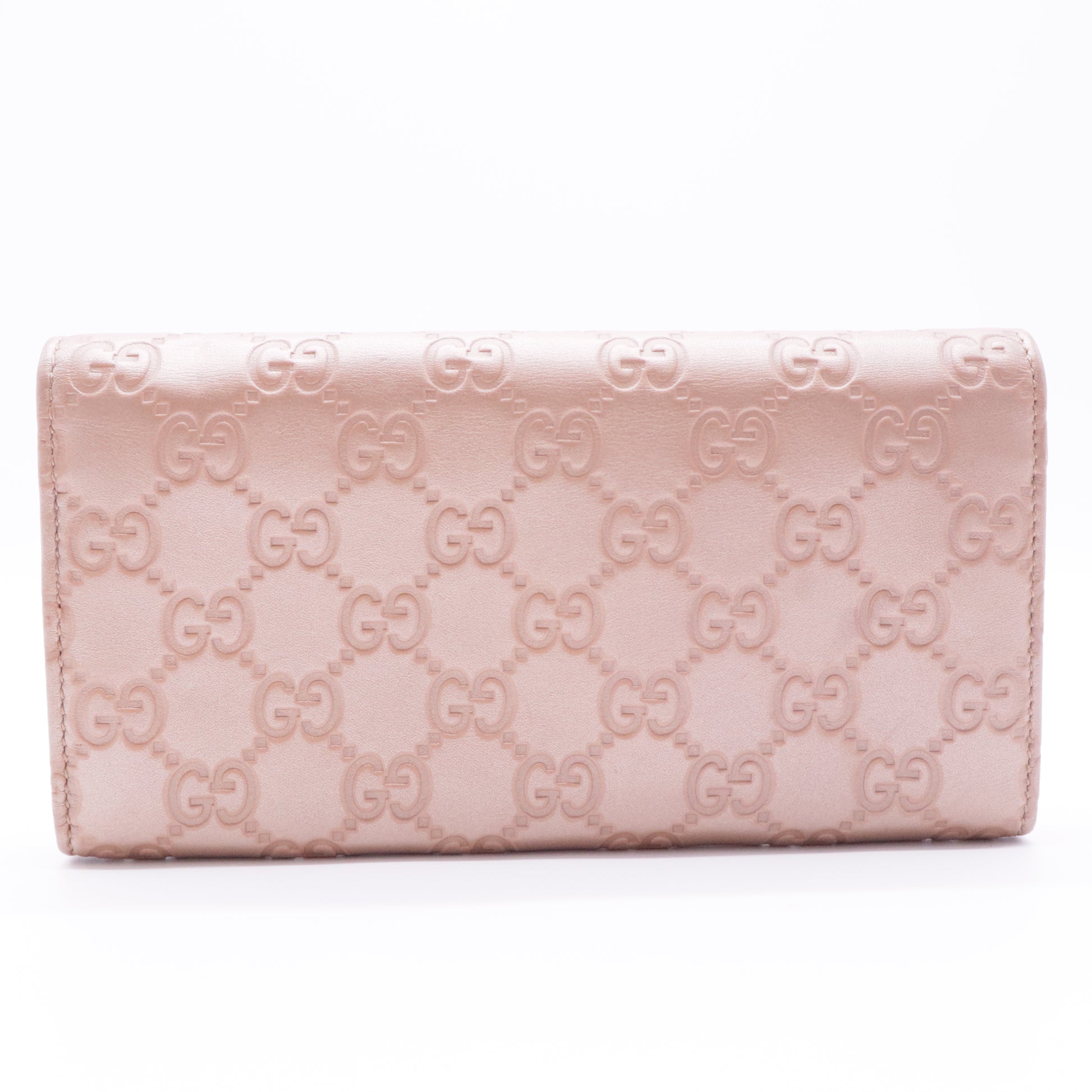GG Shima Lovely Heart Leather Long Wallet