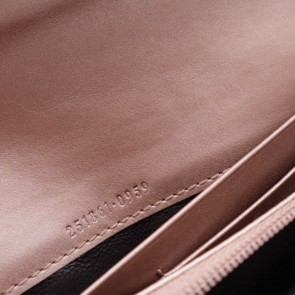 GG Shima Lovely Heart Leather Long Wallet