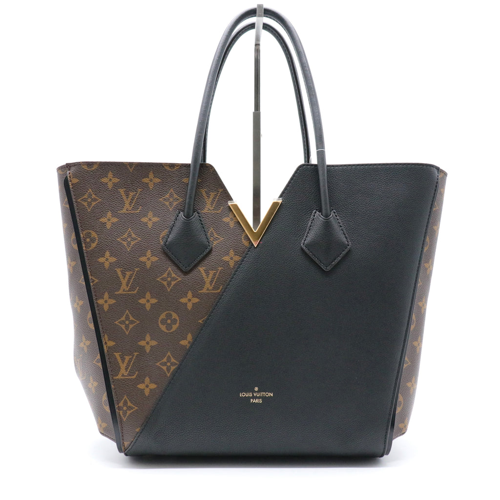Calfskin Monogram Kimono Tote Black twins