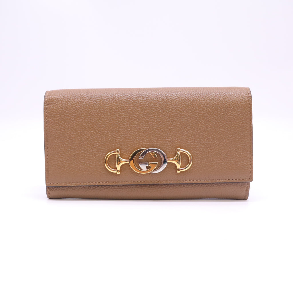 Gucci Zumi Grainy Leather Continental Wallet W23344