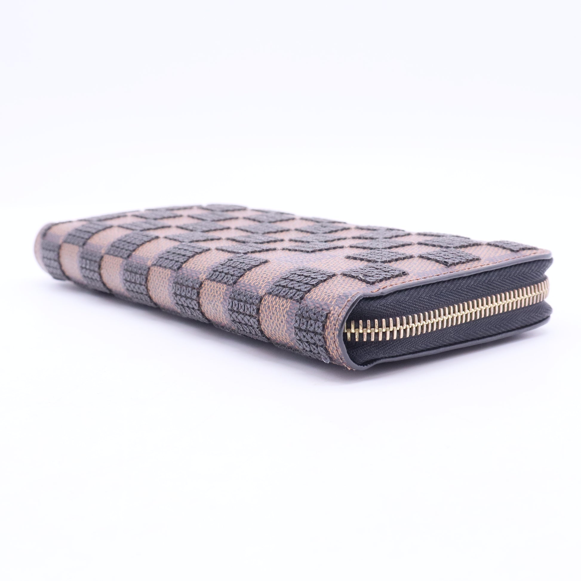 Damier Paillettes Zippy Wallet Black W11266