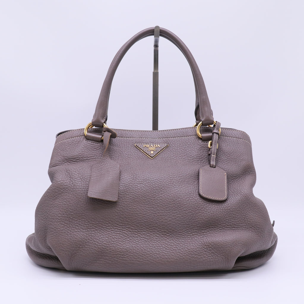 Prada Argilla Vitello Daino Shopping Tote Bag B22750