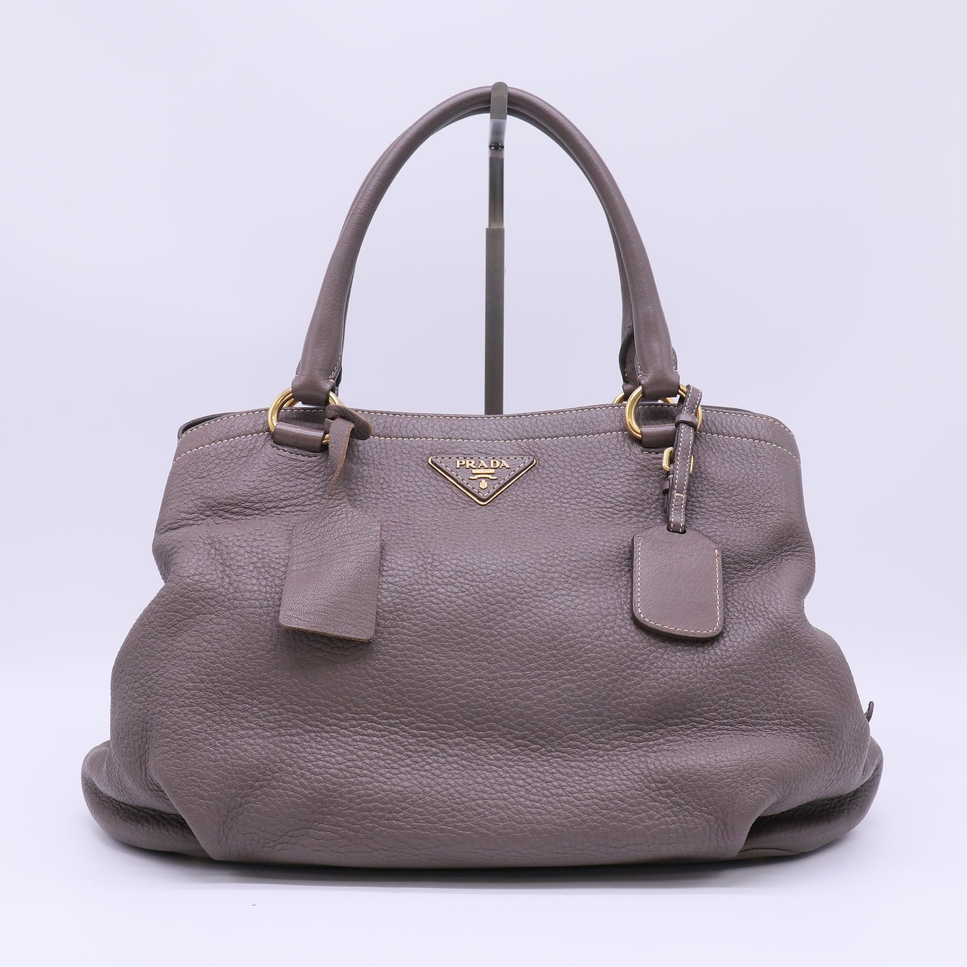 Prada Argilla Vitello Daino Shopping Tote Bag B22750