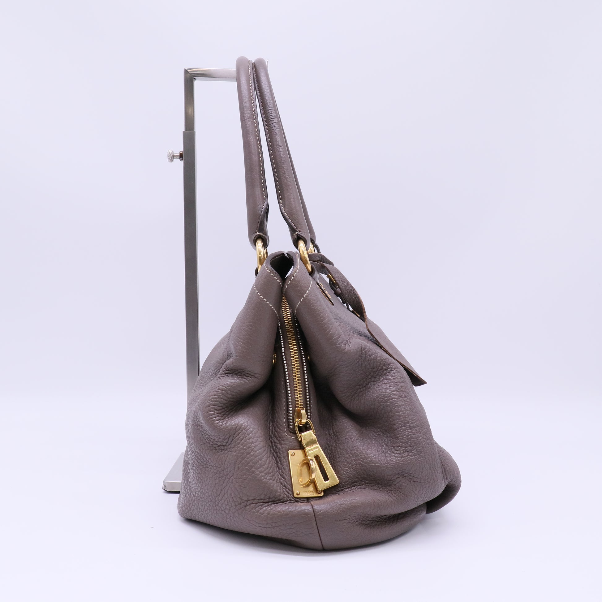 Prada Argilla Vitello Daino Shopping Tote Bag B22750