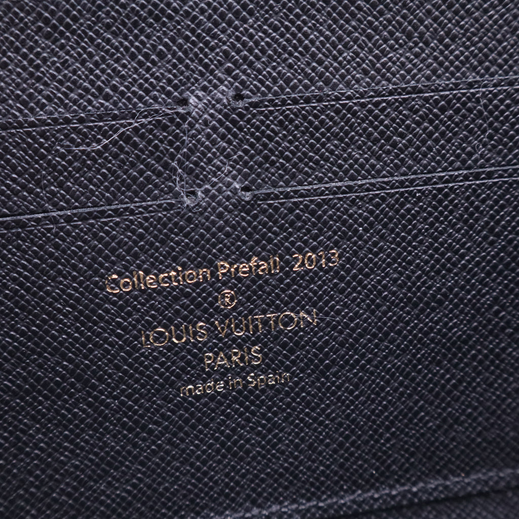Damier Paillettes Zippy Wallet Black W11266